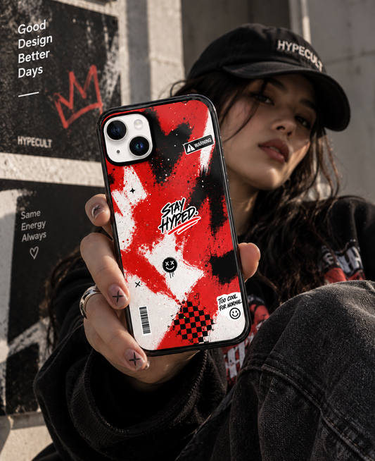 STAY HYPER – HARD GLASS PHONE CASE