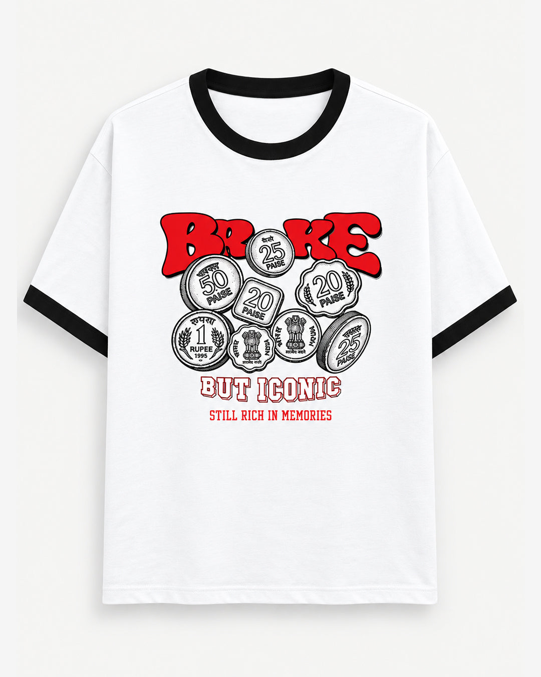 BROKE, BUT ICONIC — RINGER TEE