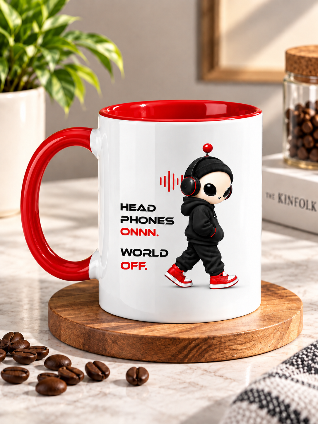 HYPY HEADPHONES ON MUG