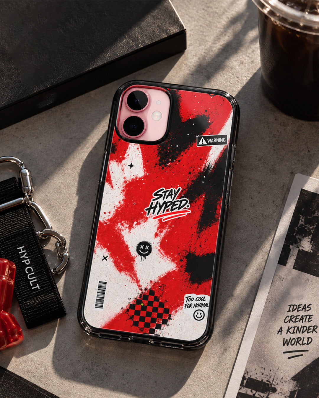 STAY HYPER – HARD GLASS PHONE CASE